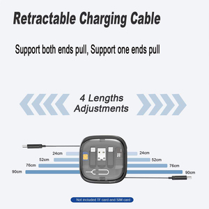 Organizador de Cables Integrado Cuadrado con Juego de Adaptadores, Regalo Perfecto, Soporte de Escritorio, Kit de Adaptadores de Cables para Viaje - Product Image 6