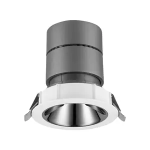 Lampe de plafond encastrée à Led Cob de haute qualité, spot carré rond Anti-éblouissement, éclairage vers le bas 12W en alliage d'aluminium 1200