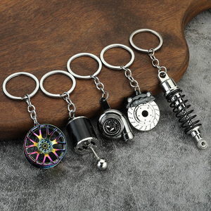 Llavero de Metal Personalizado con Forma de Rueda de Aleación, Estilo de Dibujos Animados, Venta al por Mayor - Product Image 4
