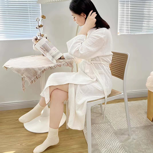 Custom 5 Star Hotel Logo Luxury Spa Bath <strong>Robe</strong> 100% Organic Cotton <strong>Waffle</strong> Weave for Autumn and Spring - Product Image 2