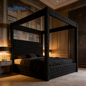 Nuovo Design Moderno <span class=keywords><strong>Letto</strong></span> Imbottito con Testiera Trapuntata in Legno, Misura Queen e King, <span class=keywords><strong>per</strong></span> Casa e Appartamento - Product Image 3