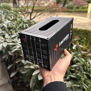 Küçük özel akrilik kağıt peçete kutusu plastik kare depolama kargo konteyneri modeli doku kutusu - Product Image 2