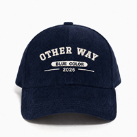 Gorras Deportivas de 6 Paneles con Logotipo Bordado Personalizado de Alta Calidad al por Mayor, Gorras de Béisbol Ajustables con Visera Curva de Pana para Exteriores