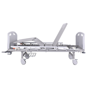 CE ISO, высокое качество, ручная Больничная койка, кровать для кормления, PP, изголовье, рама из нержавеющей стали, регулируемое положение, нагрузка 175 кг - Product Image 6