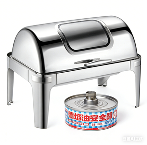 Deyanhaohuo - Recipiente para Calentar Comida de Acero Inoxidable con 3 Compartimentos, Equipo para Mantener la Comida Caliente <span class=keywords><strong>en</strong></span> <span class=keywords><strong>Restaurantes</strong></span>, Calentamiento Continuo de 90 Minutos - Product Image 4