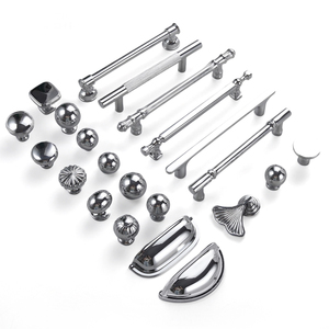 Современная Мебельная ручка для шкафа, кухонный ящик из цинкового сплава, хромированные ручки для комода - Product Image 2