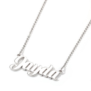 定制个性DIY名称吊坠不锈钢项链 - Product Image 3