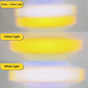 Mini phare de conduite, phare antibrouillard 30W, 3 lentilles LED, projecteurs pour motos, anneau RGB, lumière auxiliaire, double faisceau LED, lumière de travail pour voitures, VTT - Product Image 5