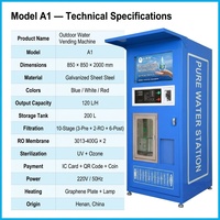 Máquina Expendedora de Agua de Alta Capacidad, 150L, Bomba de Filtración RO, 125L/Hora, Dispensador de Agua Automático de Autoservicio para Áreas Públicas