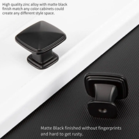 Poignées et boutons de meubles contemporains en alliage de zinc noir mat pour armoires de cuisine, commodes, placards et portes de chambre