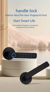 Serrure de porte intelligente biométrique Allsmart - Déverrouillage par empreinte digitale, mot de passe, carte, application, clé - Pour usage hôtelier - Matériau en aluminium - Stockage sur le cloud - Product Image 2