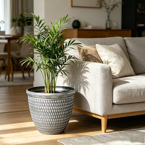 Pots de fleurs ronds en plastique simples et durables pour plantes vertes en pot, anti-chute, pour salon et balcon - Product Image 5