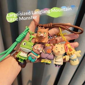 Cartoon Langlang Mountain Little Monster Anime PVC Keychain Movie Surrounding Couple Bag Pendant Blind Box Gift Hanging