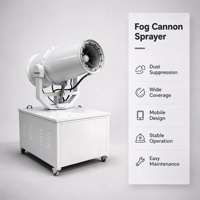 Canon à brouillard compact de 30 m pour voitures, avec mobilité flexible, pour applications de suppression de la poussière sur les côtés des routes