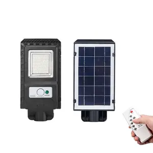 Precio de fabricante todo en uno al aire libre solar powered LED panel lámpara calle luz sensor impermeable jardín luces