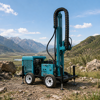 Foreuse pneumatique de construction FY-350L Diesel 350m avec pompe à engrenages pour forage de puits d'eau, équipement de forage sur roues