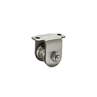 Roue de poussée et de traction en acier inoxydable avec bloc de roulement pour quincaillerie de levage de portes et fenêtres mobiles