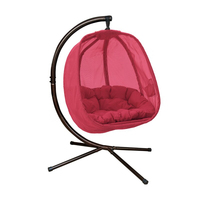 Fauteuil suspendu en acier pliable - Rotin en polyester 180g, fauteuil suspendu moderne pour l'extérieur, meubles neufs d'usine