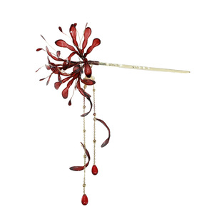 Nouvelle Épingle à Cheveux Fleur de Lys Araignée Faite à la Main, Style Antique Haut de Gamme, Design Original 2024, avec Liquide de Fabrication de Fleurs, Cheveux - Product Image 3