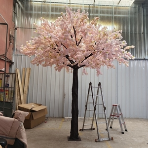 Albero di <span class=keywords><strong>Sakura</strong></span> Artificiale a Doppio Tronco 2,5m, Fiore in Seta Ecologico e Durevole + Supporto in Metallo, Ornamento di Alta Gamma per Centri Commerciali - Product Image 6