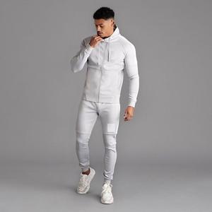 Survêtements slim pour hommes 2026, logo personnalisé, molleton technique avec jogging latéral, survêtement en molleton d'hiver - Product Image 3