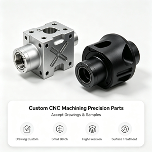 Colector de Válvulas Mecanizado por CNC a partir de Diseños OEM, Bloques de Colector de Aluminio de Precisión y Repuestos de Válvulas de Latón para la Industria - Product Image 1
