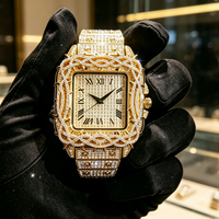 Montre de luxe pour homme, entièrement pavée de moissanite VVS, de haute qualité, design de créateur, automatique, mécanique, livraison directe disponible