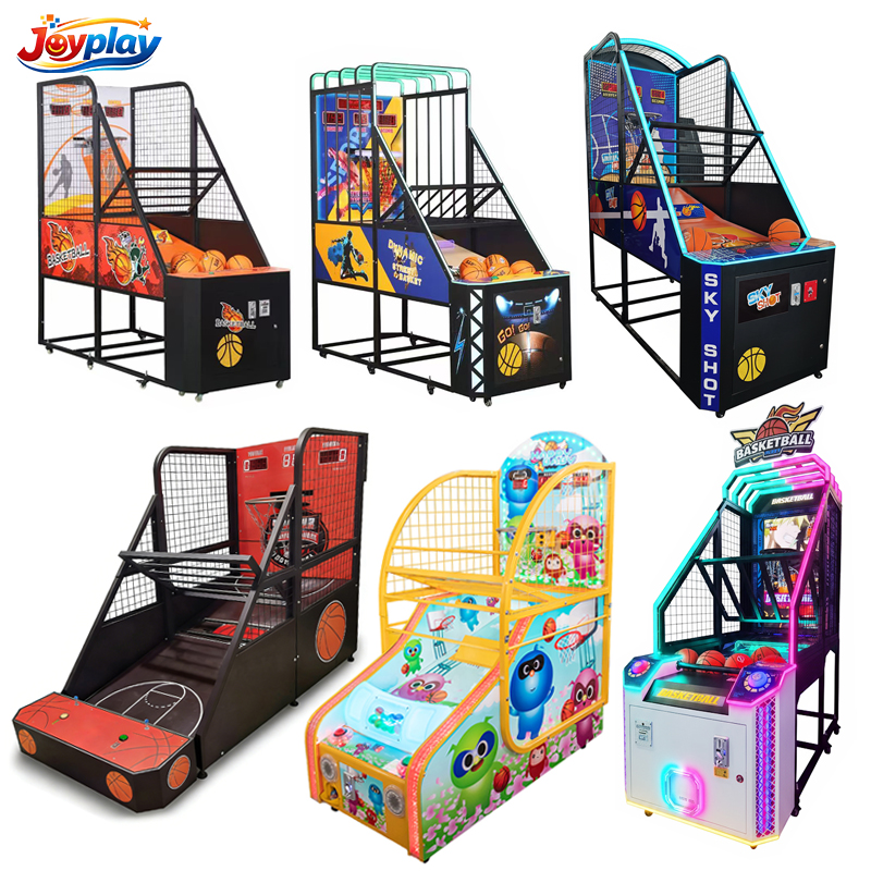 Joyplay Custom Coin Operated Basketball Machine Sports Adults Kids Games Crazy Shoot Ball Automatic Basketball Game Machine