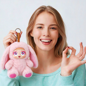 Haut-parleur intelligent portable et tendance en peluche rose en forme de lapin, avec contrôle via application Tuya AI et Bluetooth, 2W, pour chambre d'enfant, divertissant et éducatif - Product Image 6