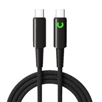 Kabel Data Pengisian Cepat 240W USB C ke Type C dengan Jalinan Nilon, Dilengkapi Fitur Smart Power-Off, Kompatibel dengan Ponsel, Pad, dan Tablet Type-C