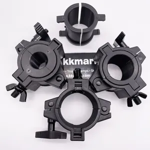 o pince treillis Suppliers-KKMark — pince de montage réglable 1 pouce, 1.5 pouces, 2 pouces, pince enroulée à 360 degrés, en plastique, noire