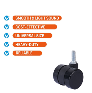 <span class=keywords><strong>Ruedas</strong></span> de Repuesto <span class=keywords><strong>para</strong></span> <span class=keywords><strong>Muebles</strong></span> Baolan Negras, Dobles, de Nailon y Plástico, Duraderas, con Varilla de Tornillo, Tipo Plano, Compatibles con OEM, Garantía de 3 Años, <span class=keywords><strong>para</strong></span> Oficina - Product Image 3