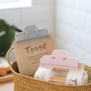 Food Bag Sealing <b>Clips</b> Plastic Reusable For Snack Storage Pink Off White Gray - Product Image 3