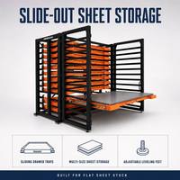 Étagère à roulettes personnalisée de type tiroir avec étagère coulissante pour le stockage de tôles métalliques en usine et en entrepôt
