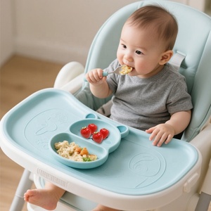 Tapis anti-éclaboussures en silicone personnalisé, sans BPA, imperméable et antidérapant, couverture complète pour bébés sous la chaise haute - Product Image 2