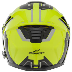 Casque modulaire BaFast Global Connect avec interphone intégré jaune noir intégré XL - Product Image 3