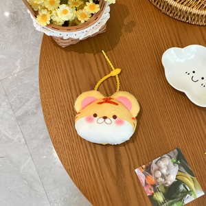 かわいい漫画風トラ猫ぬいぐるみコインケースキーホルダーミニジッパー財布ポーチイヤホンリップスティックバッグチャーム - Product Image 2