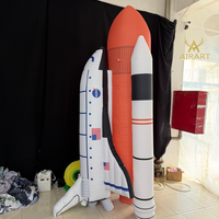Fusée spatiale gonflable géante de 3 m de haut, navette gonflable géante pour événements pour enfants et foires scientifiques