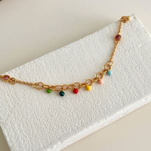 Dylam Dainty Design Jewelry 18K Gold Plated 925 Sterling Silver Colorful 5A Zirconia <b>Beads</b> <b>Bracelets</b> for Women - Product Image 6