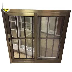 115 Mm Aluminium Dilapisi Bubuk Tahan Banting Sliding Window Keamanan Bar