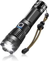 Super lumineux longue portée d'urgence tactique étanche XHP50 aluminium Rechargeable tactile lumière led lampe de poche