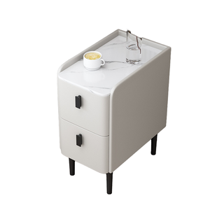 Table de chevet minimaliste blanche intelligente pour <span class=keywords><strong>chambre</strong></span> <span class=keywords><strong>d</strong></span>'enfant, table de chevet étroite avec chargeur sans fil et veilleuse pour <span class=keywords><strong>chambre</strong></span> <span class=keywords><strong>d</strong></span>'amis. - Product Image 1