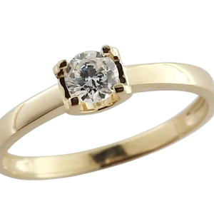 Elegante Anillo de Compromiso de Diamantes de Oro de 18K para Mujer - Regalo de Boda, Fiesta y Aniversario - Product Image 1