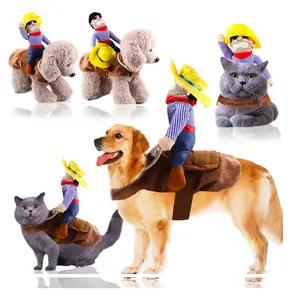 เสื้อผ้าสุนัขแมวสัตว์เลี้ยงอุปกรณ์ขี่ชุดHalloweenตลกสุนัขขนาดกลางLeotardเสื้อผ้าบทบาทเล่น