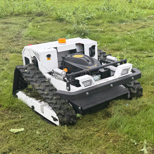 Livraison gratuite, tondeuse à gazon à moteur essence CE EPA avec chenilles en caoutchouc agricoles, tondeuse à gazon robotisée télécommandée - Product Image 1
