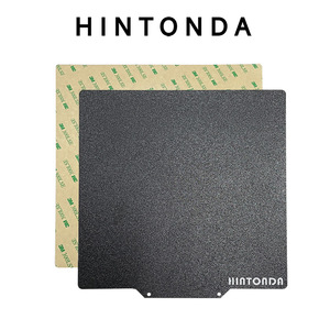 HINTONDA PEI – panneau de lit chauffant pour imprimante 3D, acier à ressort double face, noir, pour filament PLA ABS, sans déformation - Product Image 3