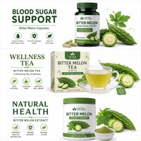 Extrait de fruit de melon amer en vrac LCHBIO, 10 % de charantine, soluble dans l'eau par HPLC, poudre naturelle pour le soutien de la glycémie, aliment santé