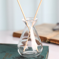 FJ GBA-039 Décoration d'intérieur – Bouteille vide en verre transparent de 140 ml à large ouverture pour diffuseur de parfum et d'aromathérapie