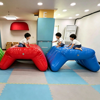 JUNAO Ensemble de jeu gonflable en PVC pour activités de team building, canapé, équipement de jeu pour enfants de maternelle, activités de groupe en extérieur et en intérieur, château facile à monter