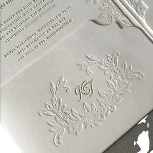 Juego de Invitaciones de Boda de Lujo, Sobre con Estampado en Relieve, Papelería Personalizada, Envío Rápido - Product Image 3